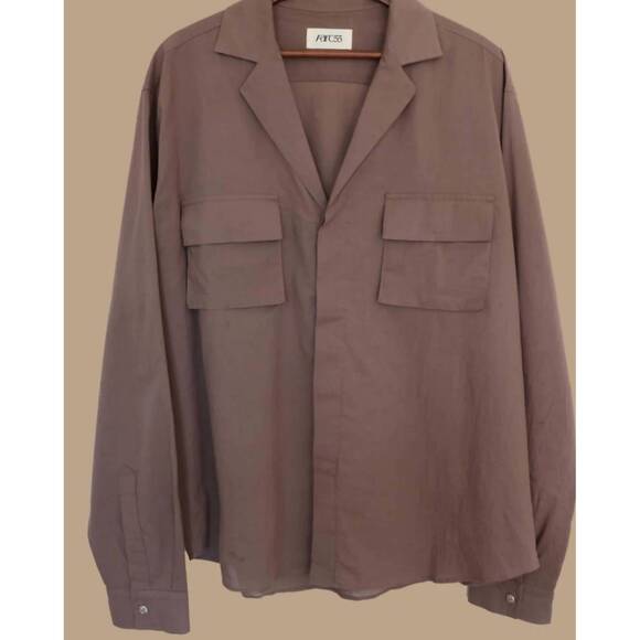 NEW AARC55 men's classic safari shirt in brown